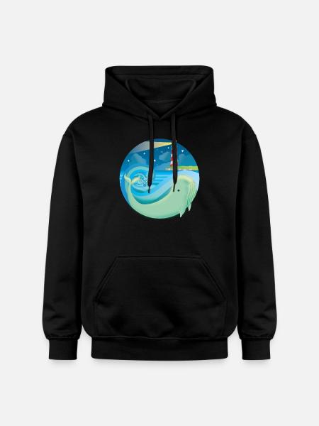 whale - Gildan Unisex Softstyle® Midweight Hoodie - black