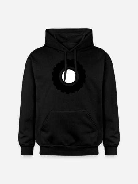 Tractor tire - Gildan Unisex Softstyle® Midweight Hoodie - black