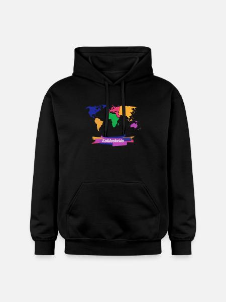 Discoverer world trip - Gildan Unisex Softstyle® Midweight Hoodie - black