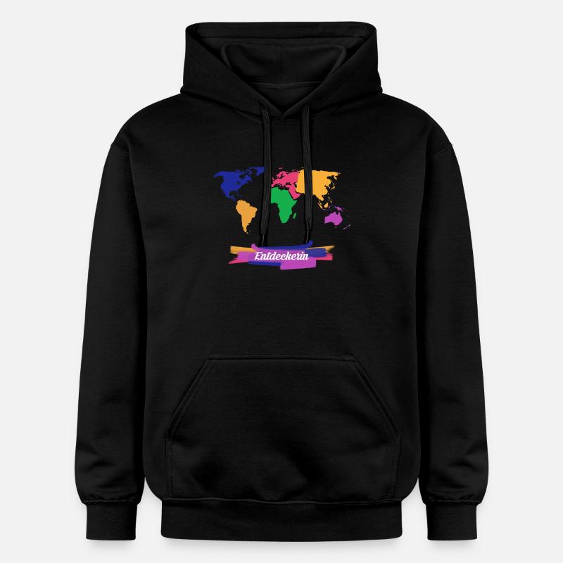 Discoverer voyage du monde - Sweat à capuche Softstyle® Gildan Unisexe - noir