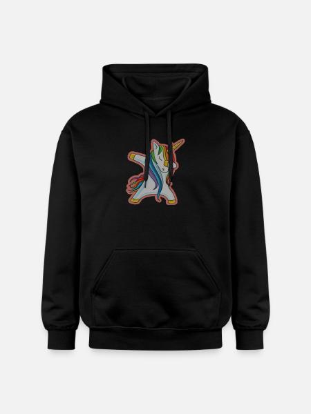 Unicorn Dab - Gildan Unisex Softstyle® Midweight Hoodie - black