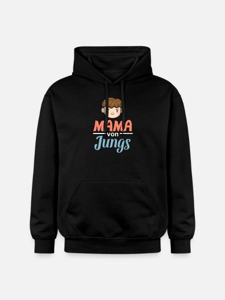 Mom of Guys - Cool strong mom gift - Gildan Unisex Softstyle® Midweight Hoodie - black