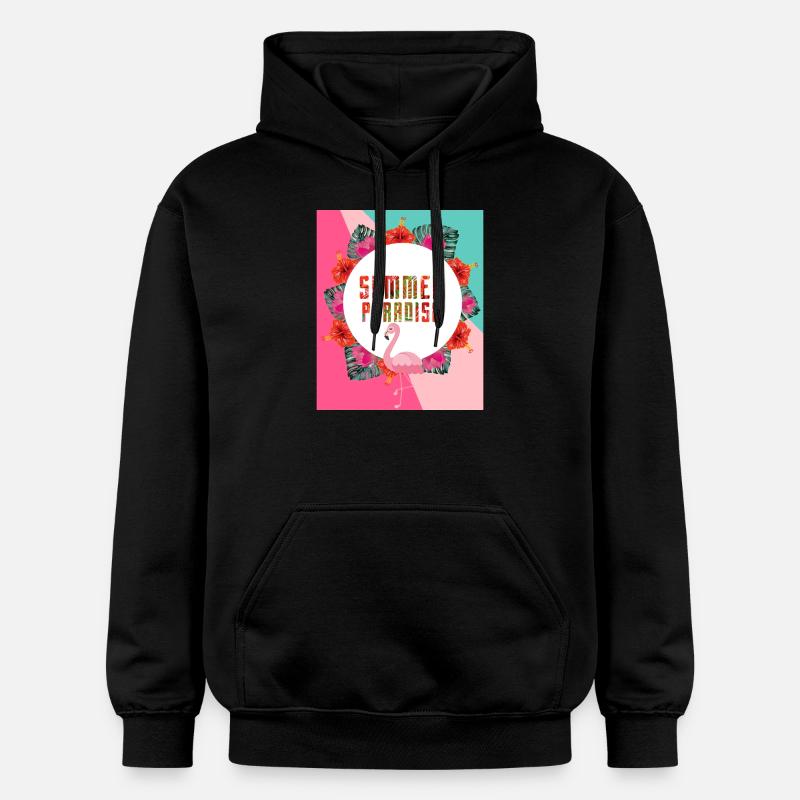 Paradis d'été - Sweat à capuche Softstyle® Gildan Unisexe - noir