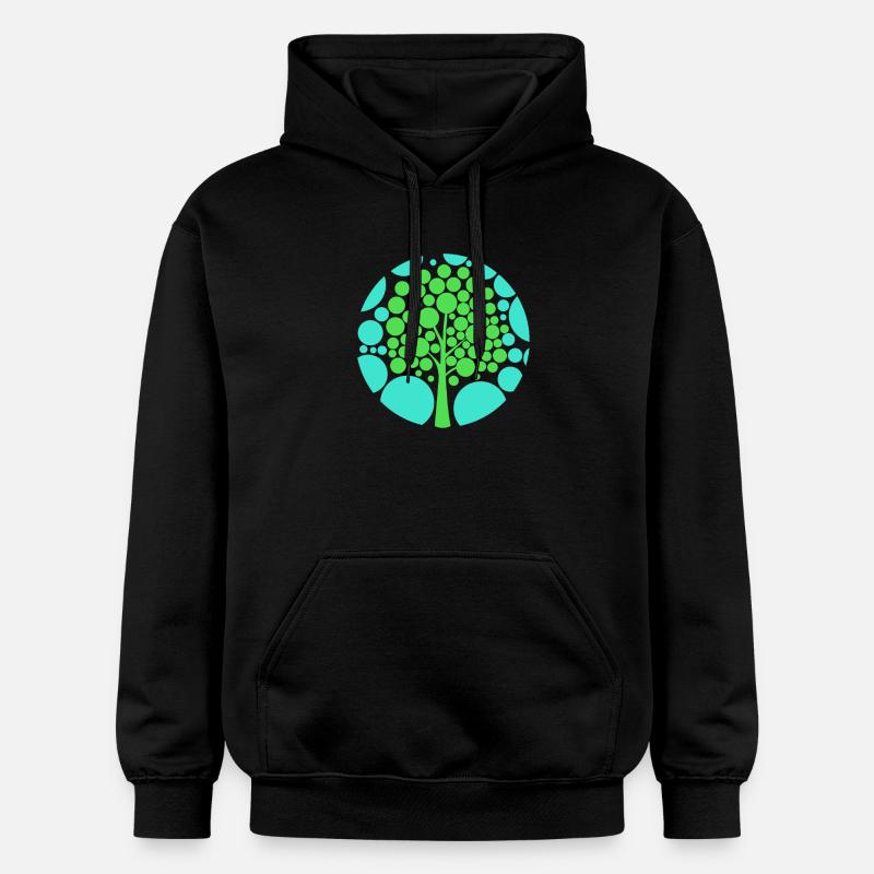 Arbre d'illusion optique - Sweat à capuche Softstyle® Gildan Unisexe - noir