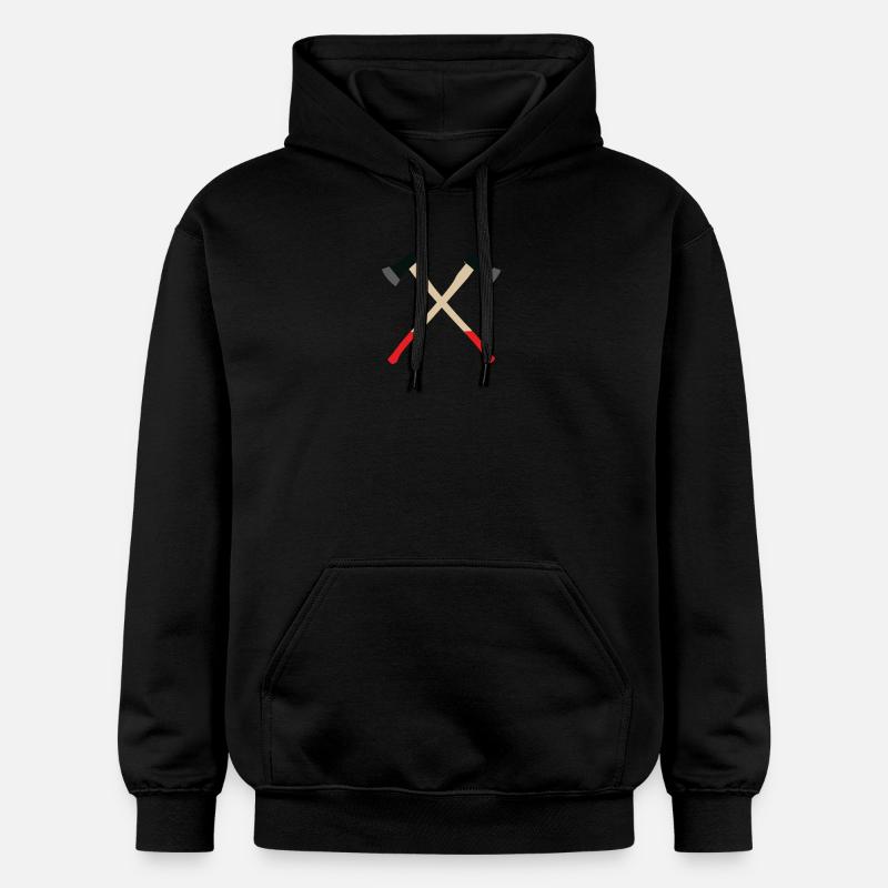 Haches croix bois coupez arbres - Sweat à capuche Softstyle® Gildan Unisexe - noir