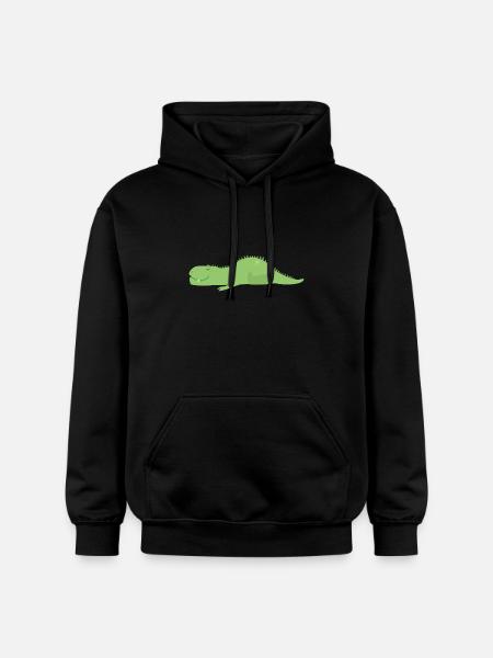 Sleeping Dinosaur - Gildan Unisex Softstyle® Midweight Hoodie - black