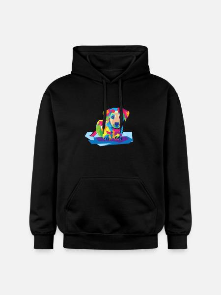 Bunter Hund - Gildan Unisex Softstyle® Midweight Hoodie - Schwarz