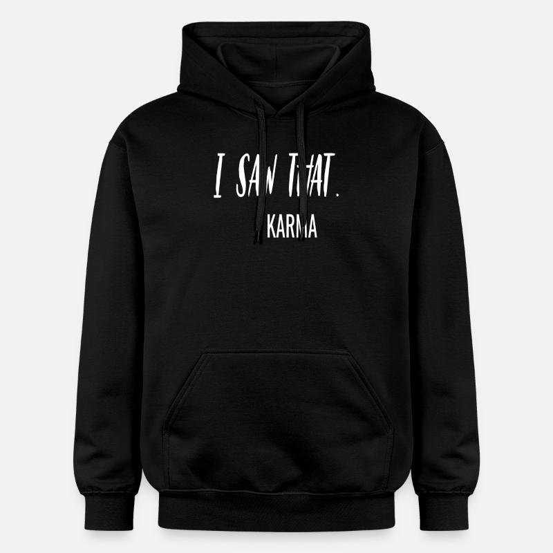 dictons drôles disant karma sarcasme - Sweat à capuche Softstyle® Gildan Unisexe - noir
