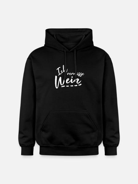 I miss wine - Gildan Unisex Softstyle® Midweight Hoodie - black