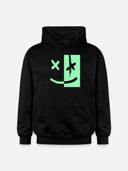 Smiley - Gildan Unisex Softstyle® Midweight Hoodie - Schwarz