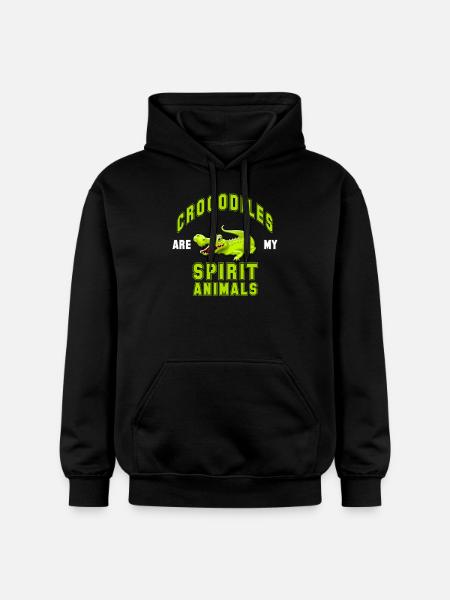 Crocodile krokotiili sarjakuva krokotiili suosikki eläin - Gildan Unisex Softstyle® Midweight huppari - musta