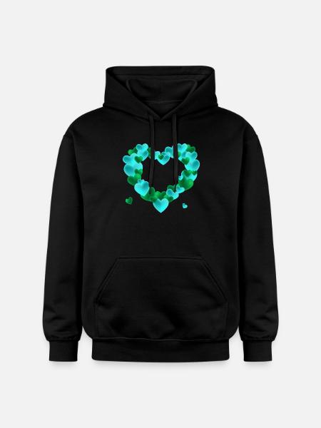 Herz aus Herzen - Gildan Unisex Softstyle® Midweight Hoodie - Schwarz