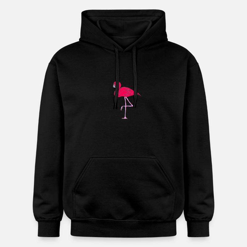 Flamant rose - Sweat à capuche Softstyle® Gildan Unisexe - noir