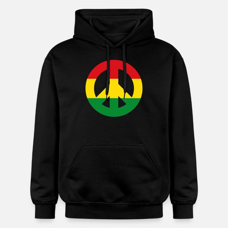 Signe de paix reggae - Sweat à capuche Softstyle® Gildan Unisexe - noir
