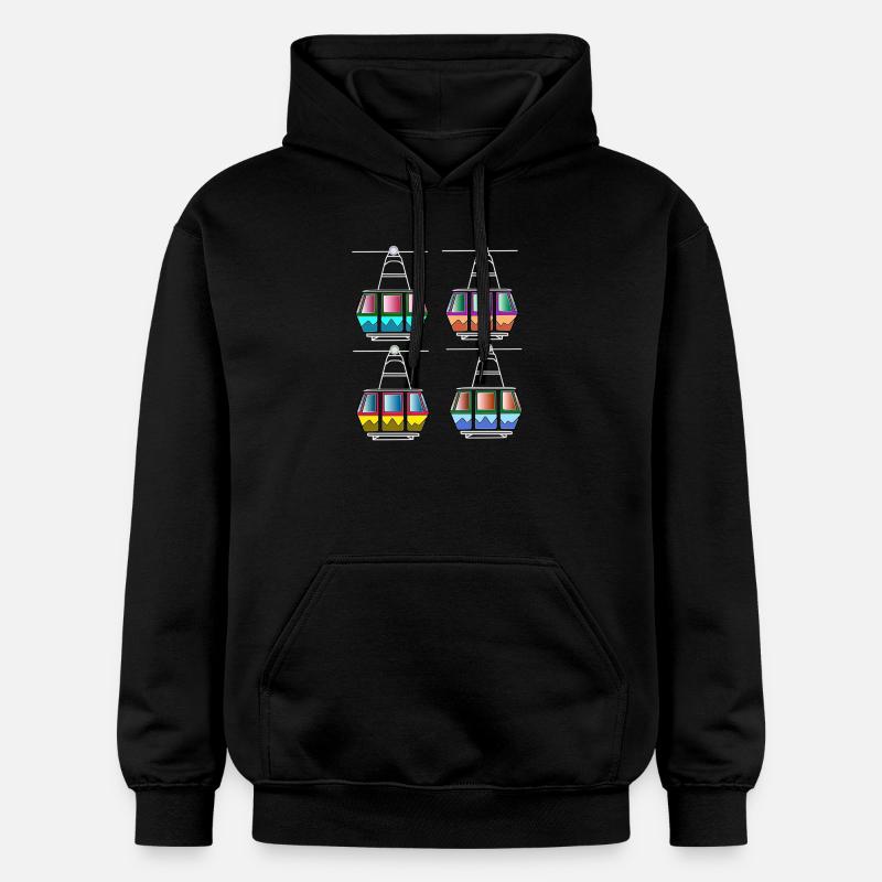 Téléphérique du téléphérique Seillieft Bergbahnen - Sweat à capuche Softstyle® Gildan Unisexe - noir