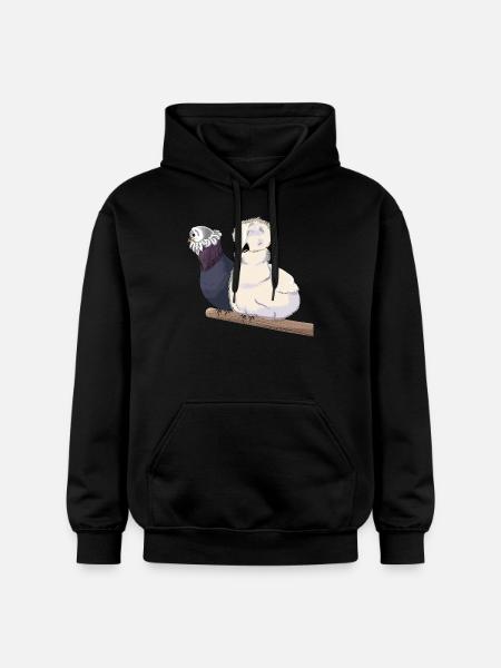 Chickens on the perch - Gildan Unisex Softstyle® Midweight Hoodie - black