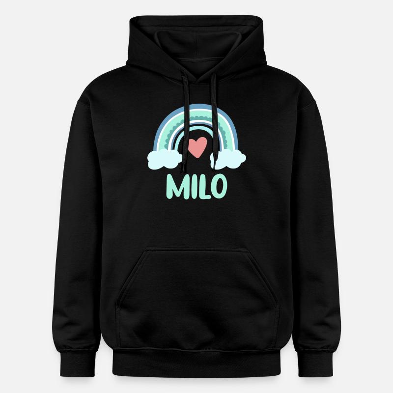 Milo Nom Rainbow Baby - Sweat à capuche Softstyle® Gildan Unisexe - noir