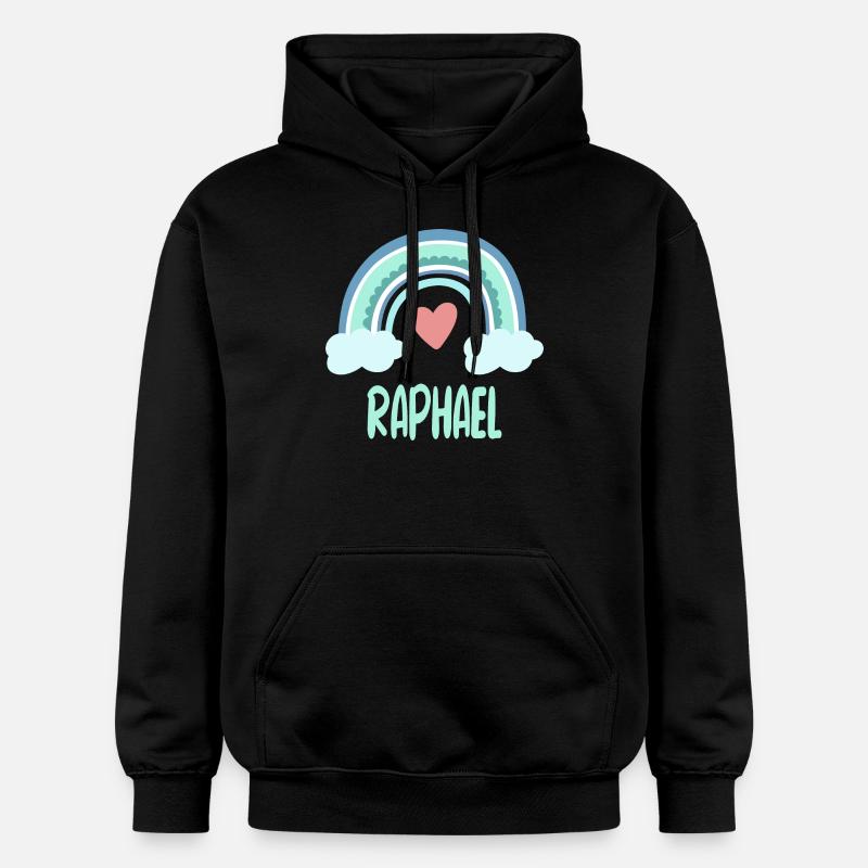 Raphaël Nom Rainbow Baby - Sweat à capuche Softstyle® Gildan Unisexe - noir