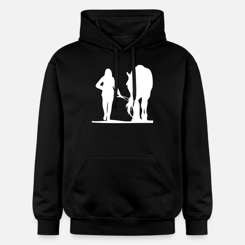 Conduite du cheval - Sweat à capuche Softstyle® Gildan Unisexe - noir