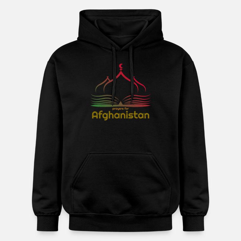 Prières pour l’Afghanistan. Solidarité afghane - Sweat à capuche Softstyle® Gildan Unisexe - noir