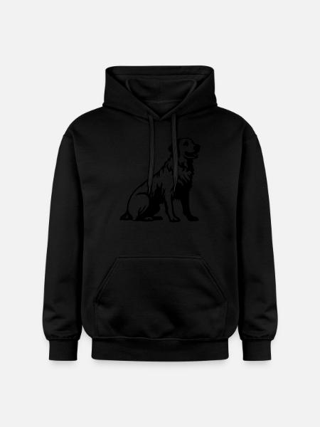 Golden Retriever Dog - Gildan Unisex Softstyle® Midweight Hoodie - black
