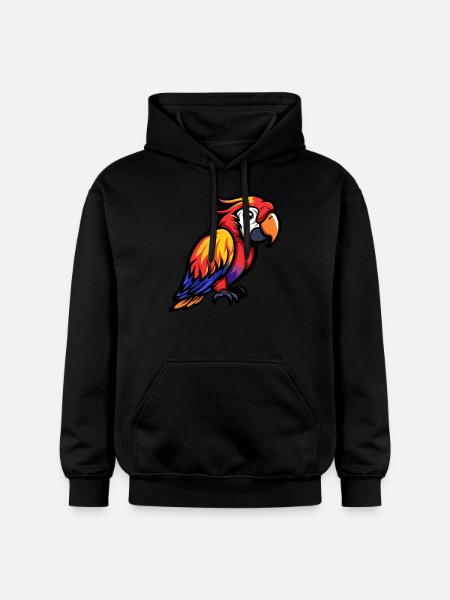 Papagai Comic - Gildan Unisex Softstyle® Midweight Hoodie - Schwarz
