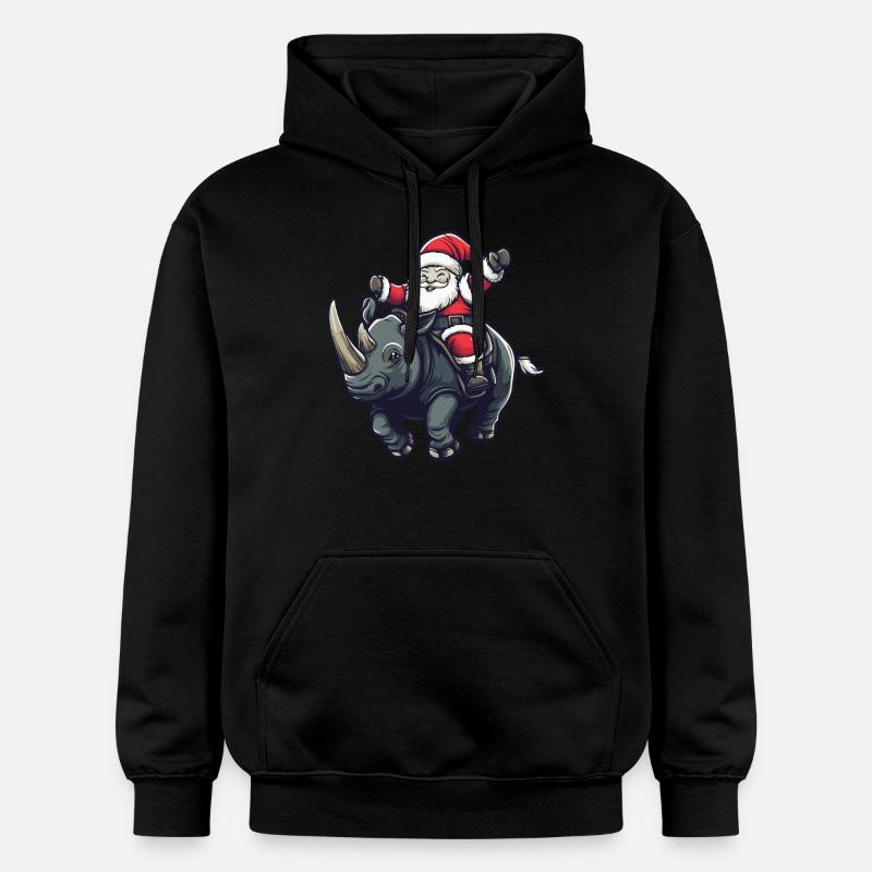 Nashorn Weihnachtsmann - Gildan Unisex Softstyle® Midweight Hoodie - Schwarz