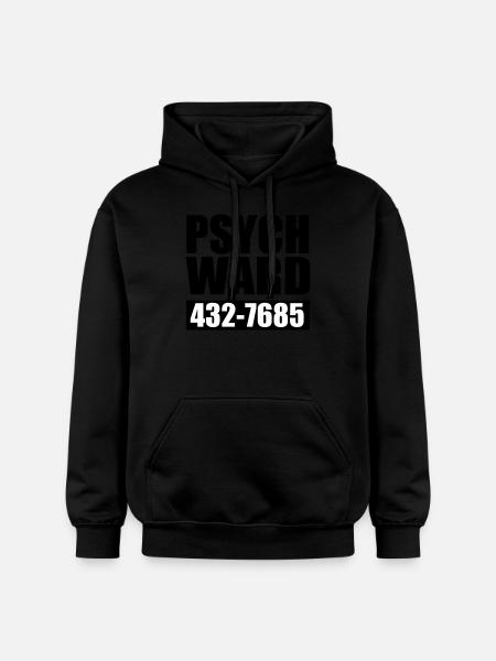 psych ward - Gildan Unisex Softstyle® Midweight Hoodie - black