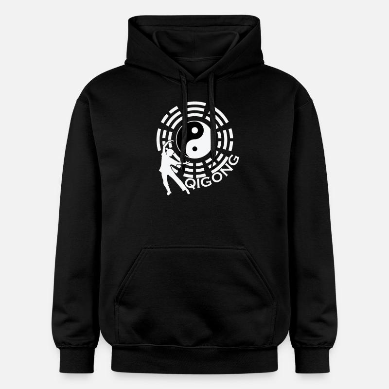 Qigong Yin et Yang - Sweat à capuche Softstyle® Gildan Unisexe - noir