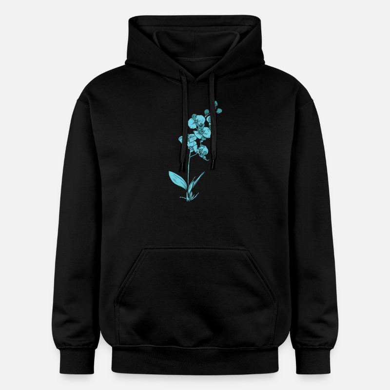 Plante, Orchidée, Fleur, Plante - Sweat à capuche Softstyle® Gildan Unisexe - noir