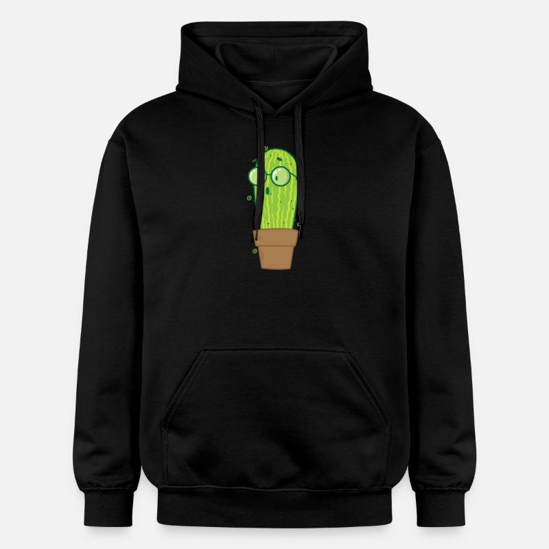 Plante de cactus Nerd - Sweat à capuche Softstyle® Gildan Unisexe - noir