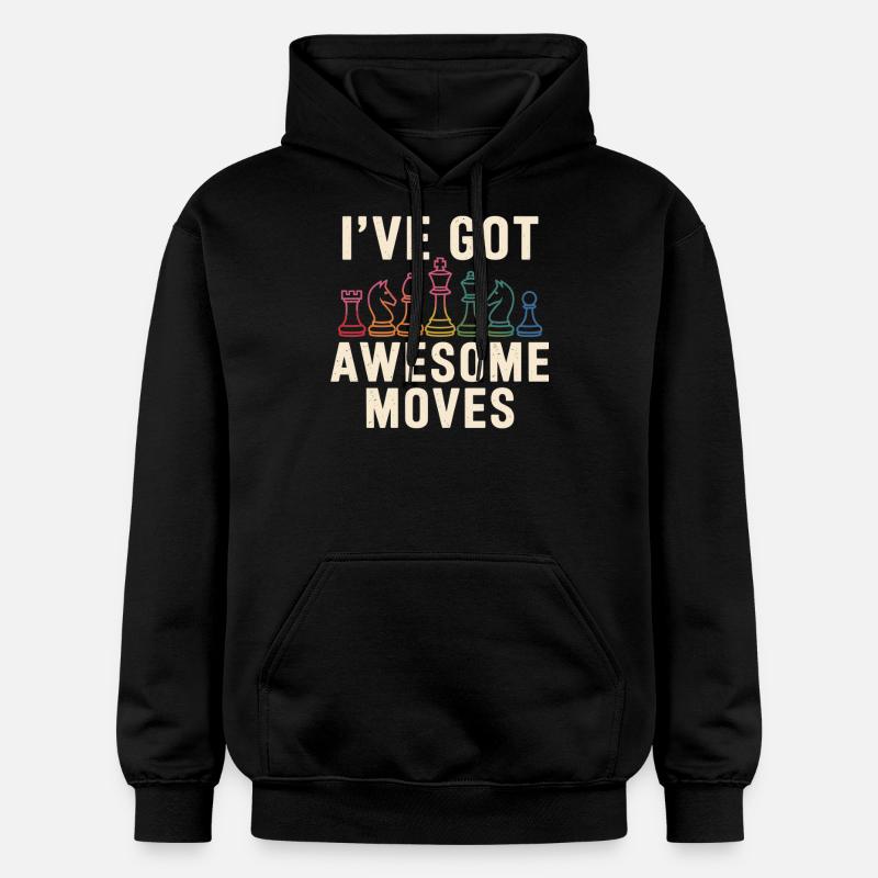 Échecs - Sweat à capuche Softstyle® Gildan Unisexe - noir