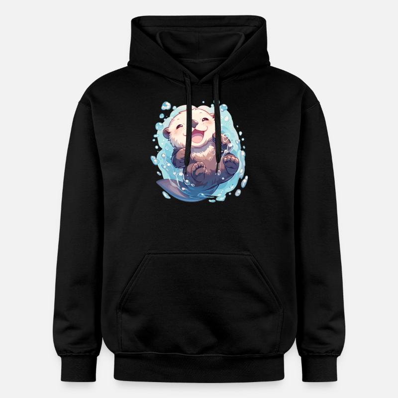 Loutre de mer - Sweat à capuche Softstyle® Gildan Unisexe - noir