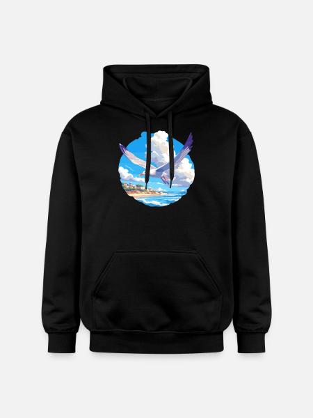 Möwen Möwe - Gildan Unisex Softstyle® Midweight Hoodie - Schwarz