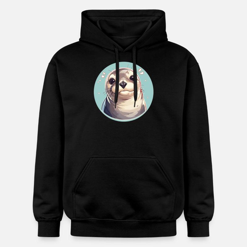 Joints, Phoque - Sweat à capuche Softstyle® Gildan Unisexe - noir