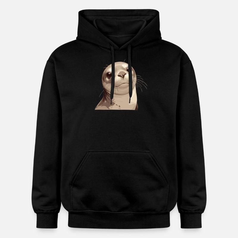 Joints, Phoque - Sweat à capuche Softstyle® Gildan Unisexe - noir