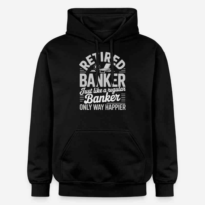 Banquier retraité Pension de banquier - Sweat à capuche Softstyle® Gildan Unisexe - noir