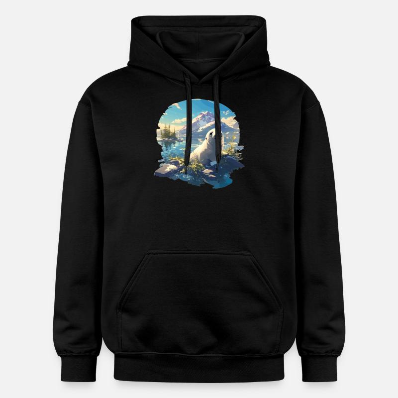Robben Robbe - Gildan Unisex Softstyle® Midweight Hoodie - Schwarz