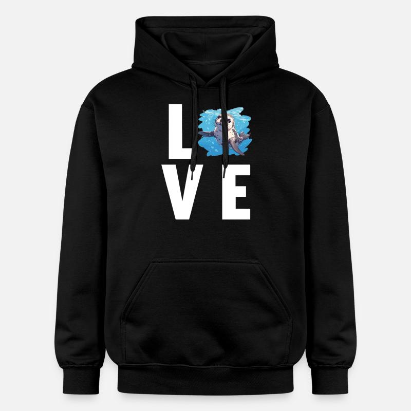 Joints, Phoque - Sweat à capuche Softstyle® Gildan Unisexe - noir