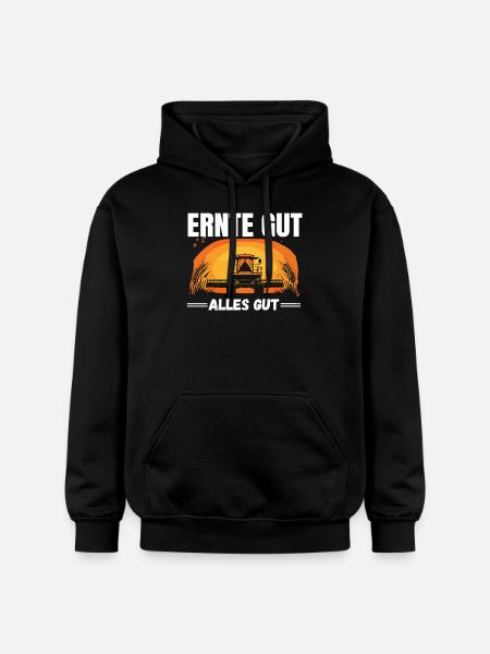 Høst Godt Alle gode landbrugsmotiv - Gildan Softstyle® Midweight unisex-hoodie - sort