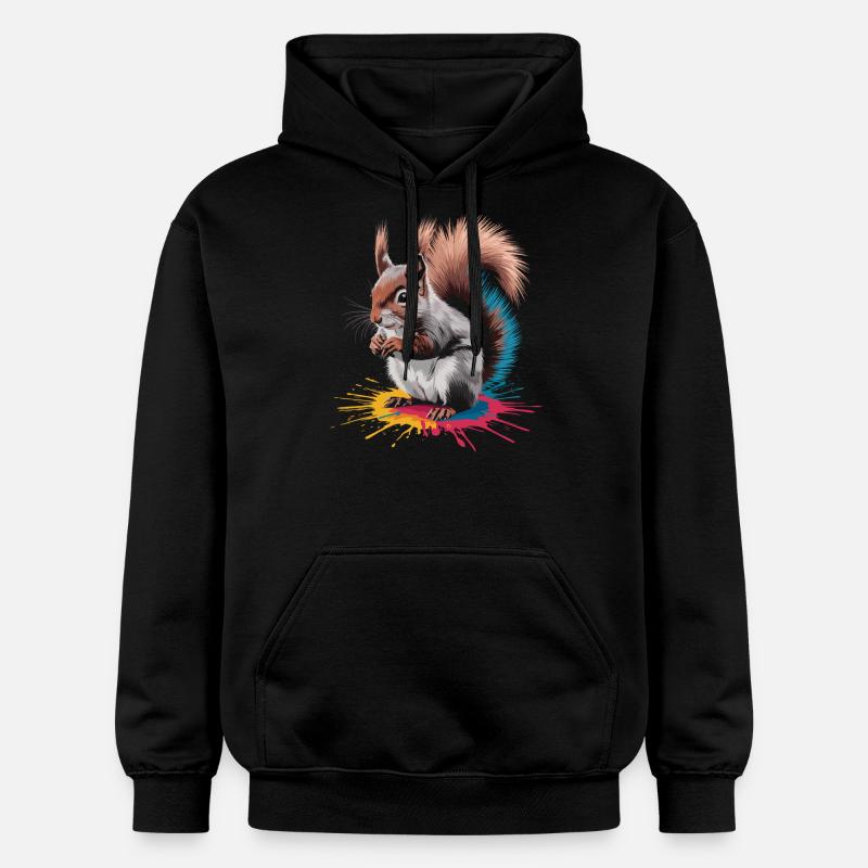 Écureuil - Sweat à capuche Softstyle® Gildan Unisexe - noir