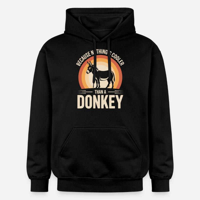 Drôle d’âne - Sweat à capuche Softstyle® Gildan Unisexe - noir
