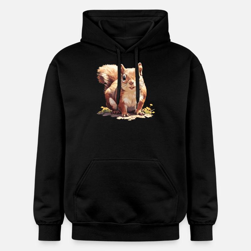 Écureuil - Sweat à capuche Softstyle® Gildan Unisexe - noir