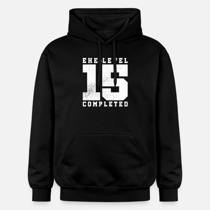 Ehe Level 15 Completed - Gildan Unisex Softstyle® Midweight Hoodie - Schwarz
