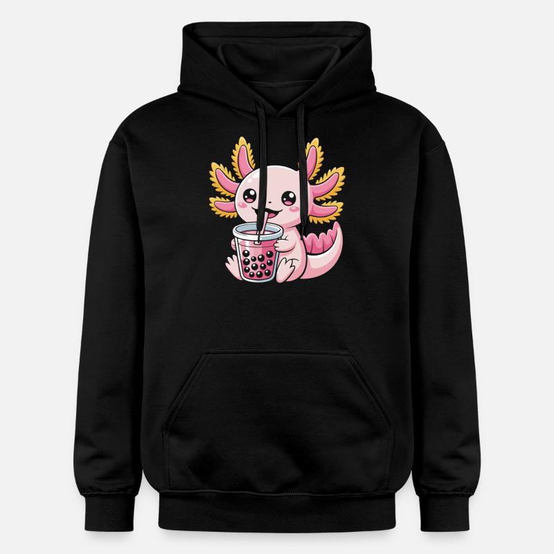 Axolotl mignon - Sweat à capuche Softstyle® Gildan Unisexe - noir