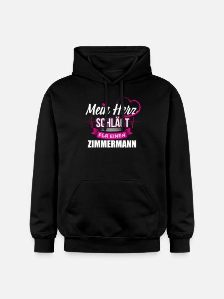 Dachdecker Zimmermann Herz - Gildan Unisex Softstyle® Midweight Hoodie - Schwarz