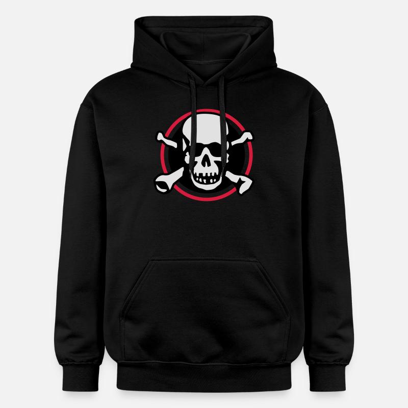 skull_circle_072011_a_3c - Sweat à capuche Softstyle® Gildan Unisexe - noir