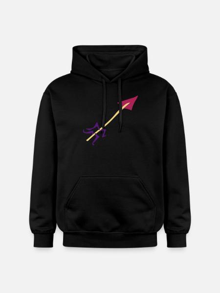Symbol - Shooting Arrow - Gildan Unisex Softstyle® Midweight Hoodie - black