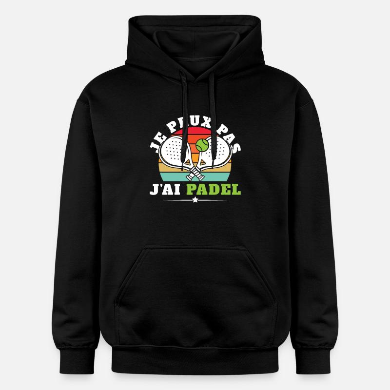 Je peux pas j'ai padel - Sweat à capuche Softstyle® Gildan Unisexe - noir