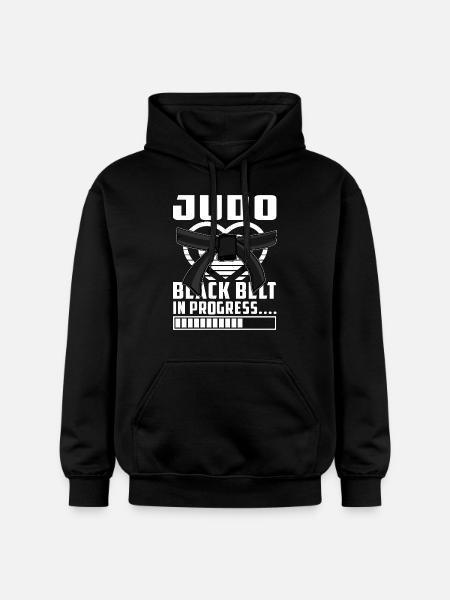 Judo Black Belt in progress - Gildan Unisex Softstyle® Midweight Hoodie - black